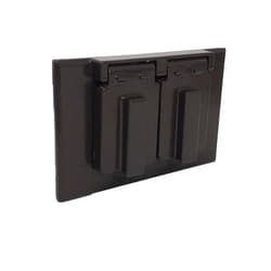 Sealproof 1-Gang Duplex Horizontal Weatherproof Outlet Cover, Single Gang Duplex Electrical Power Receptacle Protector, UL Listed, Bronze