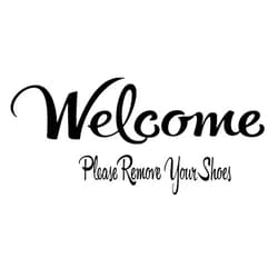 Vancetyno Welcome Please Remove Your Shoes Vinyl Wall Decal Home DIY Entryway Lettering Wall Words