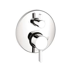 hansgrohe Ecostat Modern Pressure Balance Shower Valve Trim with Diverter in Chrome, 04447000