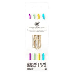 Loops & Threads 317990 Loops & Threads Anodized Aluminum Crochet Hooks Set/F, G, H, I
