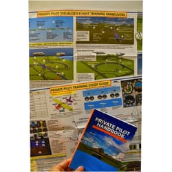 FTS Private Pilot Training Set - 3 Pcs, All in One: Private Pilot Comprehensive Handbook (A5), 2 Pcs Visualized Flight Training Poster Set