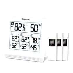 Geevon Indoor Outdoor Thermometer Wireless with 3 Remote Sensors, Digital Hygrometer Thermometer, Temperature Gauge Humidity Monitor with Backlight, 200FT/60M Transmission Range