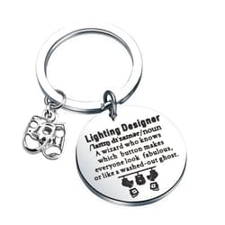 LQRI Lighting Designer Definition Keychain Theatre Performer Gifts Theatre Tech Jewelry Lighting Technician Gift
