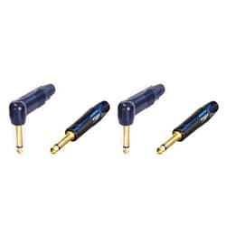 Neutrik brand 2 Pair New Neutrik NP2X-B Mono TS 1/4 Guitar Plug & NP2RX-B Mono TS Right Angle (2 Pair New Neutrik NP2X-B Mono TS 1/4 Guitar Plug & NP2RX-B Mono TS Right Angle)