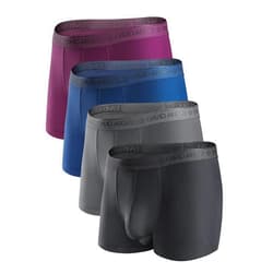DAVID ARCHY Men's Boxer Briefs, Micro Modal Dual Pouch Trunks Support Ball Bulge Enhancing Underwear,Underwear For Man 3 Pack
