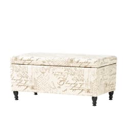 Christopher Knight Home Parisian Storage Ottoman, French Script