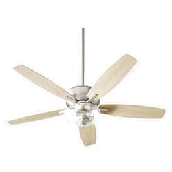 Quorum International Quorum 7052-265 Transitional 52``Ceiling Fan from Breeze Collection in Pewter, Nickel, Silver Finish,