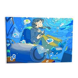 BROGEH Posters for Room Nara Lalana Wall Art Decor Classic Poster Frame Gifts Canvas Painting Poster Wall Art Decorative Picture Prints Modern Decor Framed-unframed 08x12inch(20x30cm)