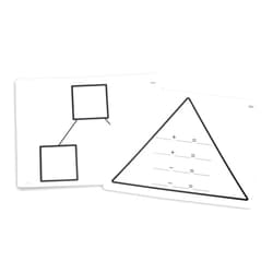 Didax Educational Resources Write-On/Wipe-Off Fact Family Triangle Mats: Addition Math Resource