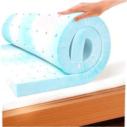 MLILY EGO Topper 3 Inch Queen Memory Foam Mattress Topper, Gel Foam Mattress Topper for Pressure Relief, Ventilated Design Bed Topper in a Box, CertiPUR-US Certified, 60