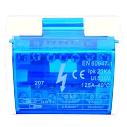 Acogedor Terminal Distribution Box, Din Rail 2-Level Single Phase Junction Case with Transparent Cover, 207 Terminal Block Distribution Box, Distribution Protection Box, for 2-Level Circuit Breaker Indoor