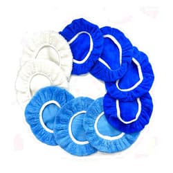 AICEL 9PCS Car Buffer Polisher Pad Bonnet, 9 to 10 Inches Car Orbital Polishing Bonnet Coral Fleece Buffing Cover, Soft Microfiber Car Woolen Wax Kit, Universal Auto Cleaning Waxers Set