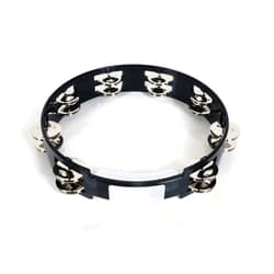 True Colors RhythmTech TC4010 10-Inch True Colors Tambourine, Black 10