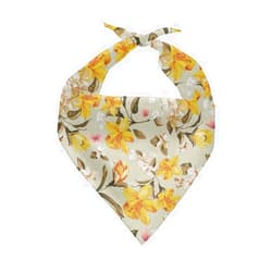 KEIAHUAN Yellow Flower Dog Bandana Reversible Cotton Scarf for Small Medium Large Pets Birthday Gift Washable Adjustable Accessories for Small to Large Dog Puppy Cat