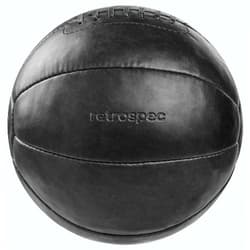 Retrospec Core Weighted Medicine Ball 4, 6, 8, 10, 12, 14, 16, 20, 25, 30 lbs, Soft Touch Vegan Leather with Sturdy Grip for Strength Training, Recovery, Balance Exercises and Other Full-Body Workouts
