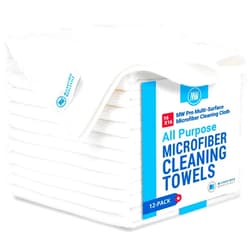 Microfiber Wholesale MW Pro Microfiber Cleaning Cloth | White (12 Pack) | Size 16