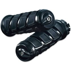 Kuryakyn 6376 Premium Kinetic Handlebar Grips for Kawasaki, Suzuki, Victory & Yamaha Motorcycles, Gloss Black, 1 Pair