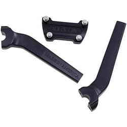 Thrashin Supply Co TSC-9525-1 Pullback Handlebar Riser Kit without Gauge Cutout - 9-1/2in. - Anodized Black