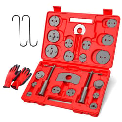 MOSTPLUS Universal Disc Brake Caliper Wind Back Tool and Piston Compression Sets-26 Pieces (Red)