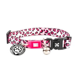 Max & Molly Urban Pets Max & Molly Fun & Whimsy Cat Collar with Jingle Bell, Breakaway Safety Buckle, Adjustable Sizing & Smart ID Personalized Tag for Girl or Boy Cats/Kittens, Pink Leopard Design