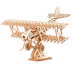 AZRACDEBRO DIY Airplane Wooden 3D Puzzles DIY Model Kit Jigsaw 105 Pieces for Adult