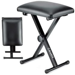 CAHAYA Keyboard Bench X-Style Height Adjustable 16.3-19.6in Padded Cushion Piano Stool Bench Keyboard Chair for Keyboards Piano CY0257