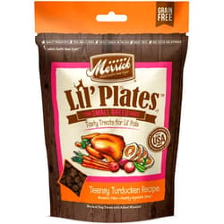 Merrick Lil’ Plates Grain Free Small Dog Treats, Natural Training Treats For Small Dogs, Teensy Turducken - 5 oz. Pouch