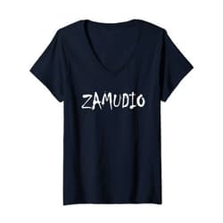 Zamudio Family Last Name Funny Family Hispanic Womens Zamudio Last Name American Hispanic Mexican Spanish Family V-Neck T-Shirt