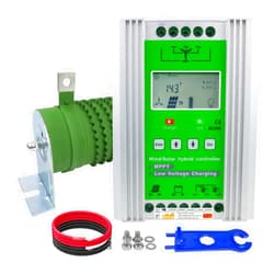 Marsrock 1400W 12V/24V Auto Off Grid MPPT Wind Solar Hybrid Charge Controller Suitable for 800W Wind with 600W Solar Panel System with Booster Function