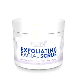 Eva Naturals Exfoliating Facial Scrub – Gentle Microdermabrasion Face Exfoliator with Pumice & Botanical Extracts – Facial Wash to Clear Blackheads, Acne, and Dead Skin for Smooth, Radiant Skin - 2 oz
