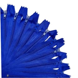KGS 4 inch Nylon Zipper for sewing crafts | 20 Zippers/pack (Royal Blue)