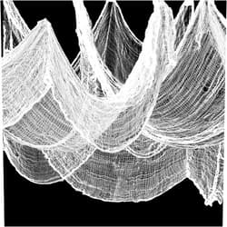 NEBURORA 630 x 30inch Halloween Creepy Cloth Large Size Spooky Halloween Supplies White Haunted Mansion Decor for Halloween Party Garden Patio Outdoor Home Dining Table Staircase Wall Decor Supplies