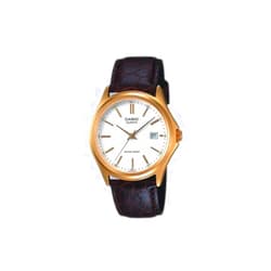 Casio MTP-1183Q-7A Men's Gold Analog Dress Watch w/Croc-Leather Band & Date