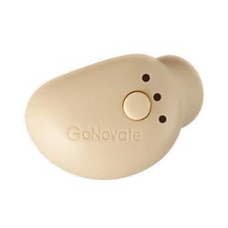 GoNovate G11 Bluetooth Earpiece Wireless Earbud Mini Invisible Headphone, 6 Hrs Playtime Magnetic USB Charger Smallest Headset Single Car Earphone with Mic for Samsung Galaxy (Beige-1 Piece)