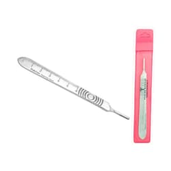 PakCan Scalpel Handle No 3 for Blades 10, 10R, 10A, 11, 12, 15, 15A, and More - Compatible with Swann Morton Dermaplaning - Surgical, Lab, and Craft Use