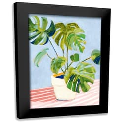 ArtDirect - Borges, Victoria 15x18 Black Modern Framed Art Print Titled: Plant on Pink II