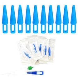 Medcore 10 Sets Catheter Plugs - Individually Sterile Package Catheter Plug Adapter - Catheter Supplies - Blue