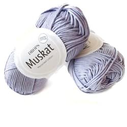 Drops Mercerized 100% Cotton Yarn for Knitting and Crocheting, 3 or Light, DK, Worsted Weight, Drops Muskat, 1.8 oz 109 Yards per Ball (01 Lavender)
