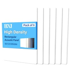 BXI Sound Absorber - 16 X 12 X 3/8 Inches 6 Pack High Density Acoustic Absorption Panel, Sound Absorbing Panels Reduce Echo Reverb, Tackable Acoustic Panels for Wall and Ceiling Acoustic Treatment