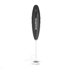 Bonsenkitchen Milk Frother Handheld, Automatic Milk Foam Maker Hand Frother for Coffee, Matcha, Hot Chocolate, Battery Operated Mini Drink Mixer-Black