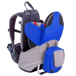 phil&teds Parade Child Carrier Frame Backpack, Blue – Compact, Lightweight (4.4lbs) – Holds a 40lb Child – Ergo Fit Harness – Waterproof – Minipack Included - 2 Year Guarantee