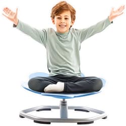 ROBOTIME Kids Sensory Swivel Chair, Sensory Spinning Chair for Kids, Autism Spinning Chair for Kids, Training Body Coordination, Improve Kids' Carsickness, Seasickness, No Assembly Required-Blue