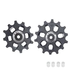 DJC Components DJC Bike Bearing Pulley Wheel 2pcs Guide Roller 12t 14t 16t MTB Road Bike Rear Derailleur for Sram for Shimano M9000 R8000 Over Sized Narrow Wide Tooth