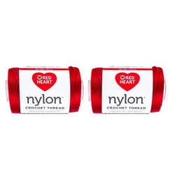 Red Heart Crochet Thread Yarn, 150 Yards, Nylon (Pack of 2)