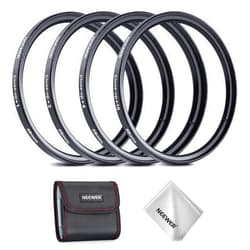 NEEWER 58mm Macro Close Up Lens Filter Kit (+1, 2, 4, 10), 4 Pieces of Magnifying Filters with Storage Pouch for Macro Photography, Compatible with 49mm Canon Nikon Sony Fujifilm Camera Lenses