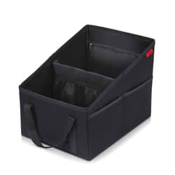 YOOFAN Car Seat Organizer - Passenger Seat Organizer, Collapsible Small Car Seat Storage Organizer for Console Front/Back, Automotive Backseat Organizer with Belt 4 Cup Holders for Kids Accessories