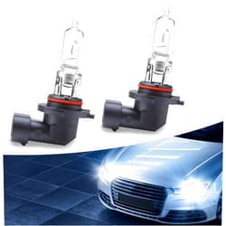 gunhunt 2 PCS Car 9005-55W Headlight Halogen Bulb, 12V Quartz Lamp Ultra-bright Beam Low/High Beam Fog Light Replacement, All-in-one Plug and Play Bulb, Universal Lighting for Car (Warm White Light)
