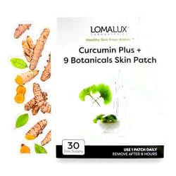 Loma Lux Turmeric Curcumin Patch for Skin Redness Relief, Supports Anti-Inflammatory Response, Skin Patches w/9 Botanicals - 8 Hour Wear, 30 Patches, Topical Alternative to Pills