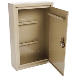 MMF Industries STEELMASTER 30-Key Uni-Tag Single-Tag Compact Steel Key Cabinet (201903003), Sand