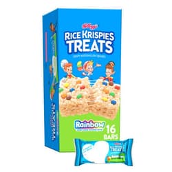 Rice Krispies Treats Marshmallow Snack Bars, Kids Snacks, Value Pack, Rainbow, 11.2oz Box (16 Bars)